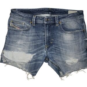 Diesel Denim Distressed Shorts